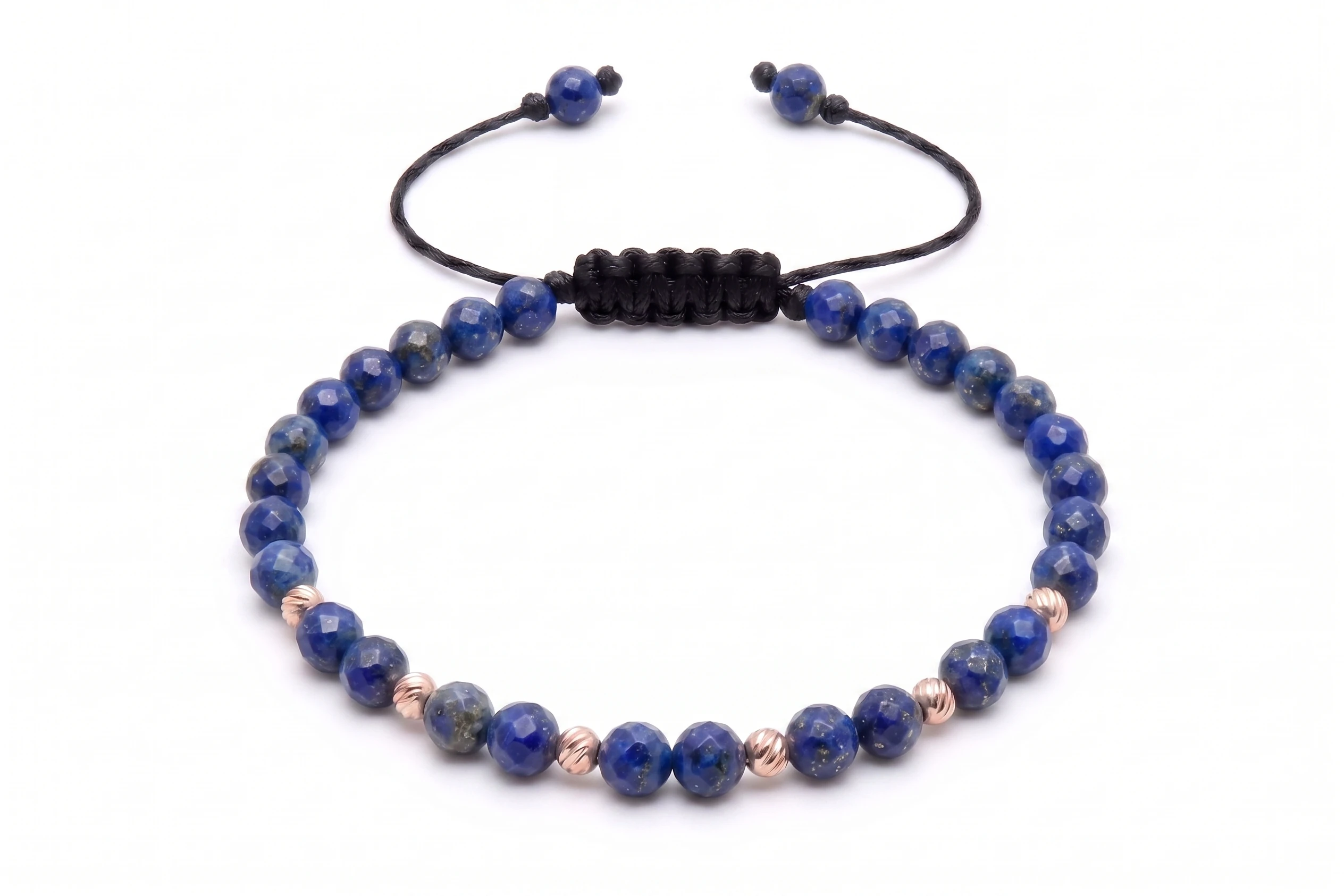 Bratara cu 6 bile de Aur 14k si Lapis-Lazuli fatetat [1]