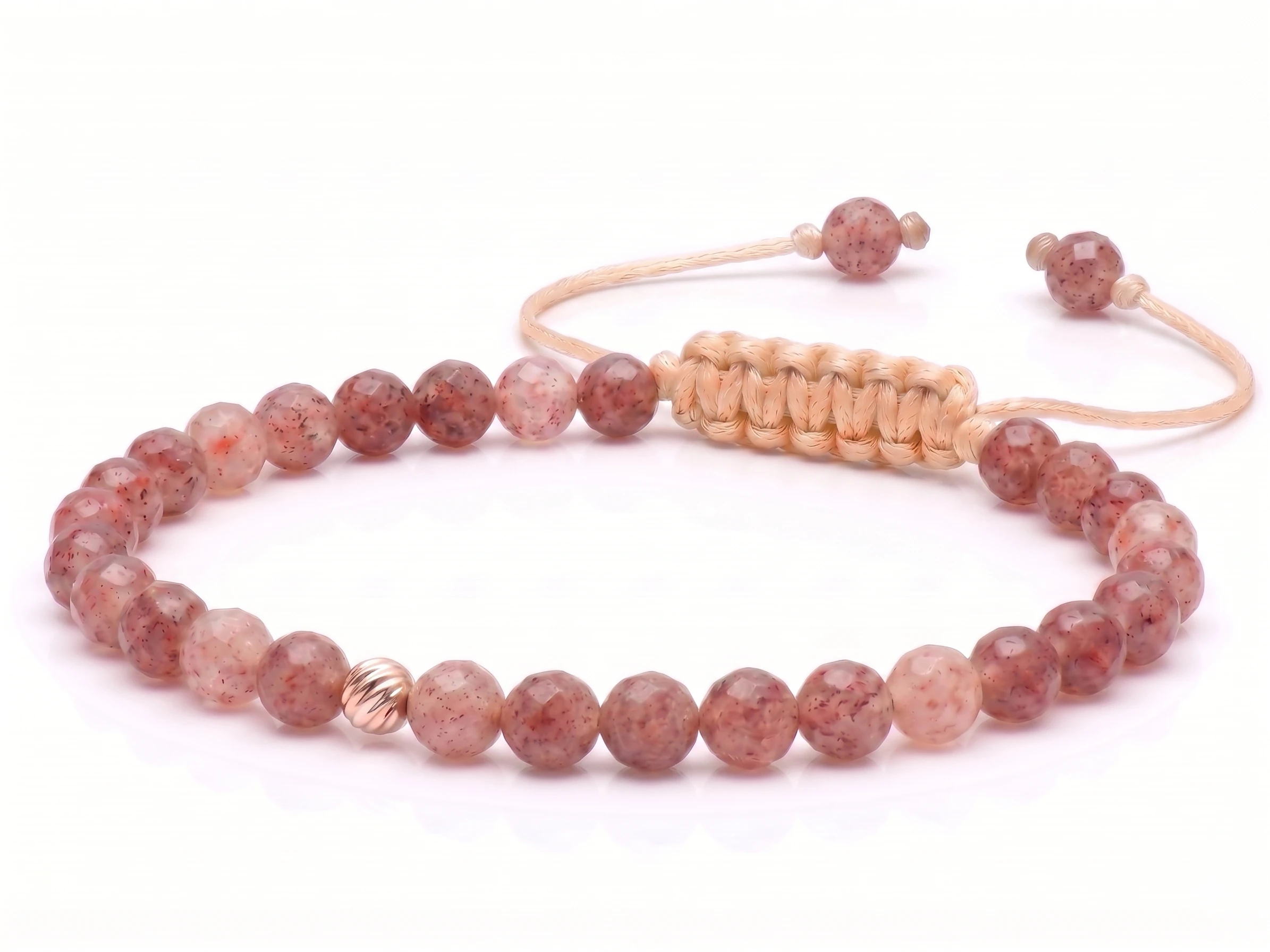 Bratara cu bila de Aur 14k si Cuart cherry [1]