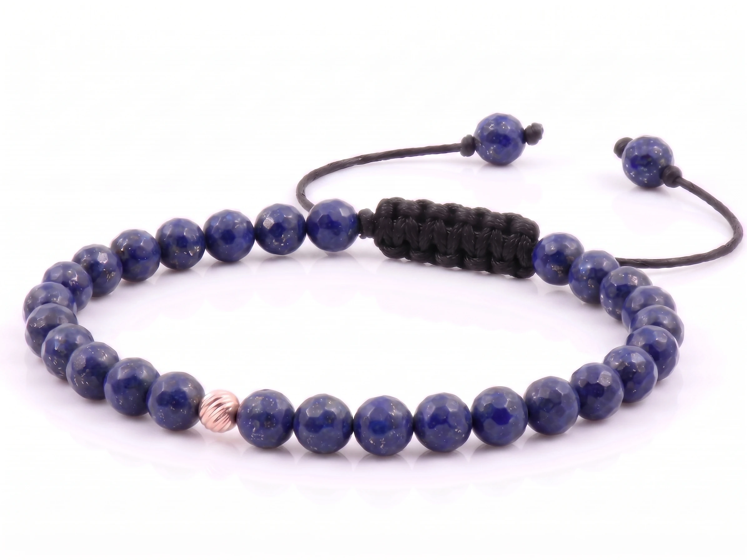 Bratara cu bila de Aur 14k si Lapis-Lazuli fatetat [1]
