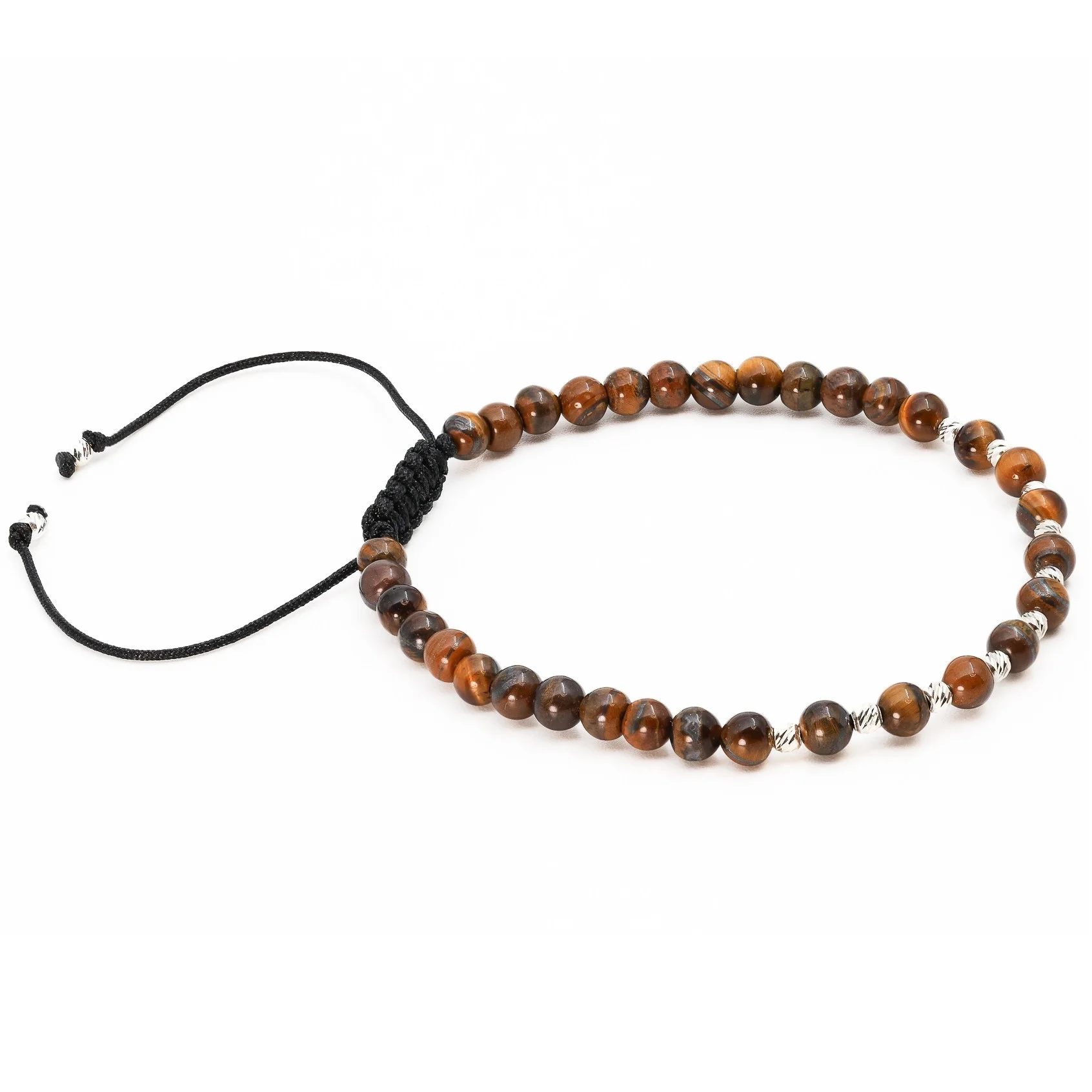 Bratara cu bile de Argint 925 si Ochi de Tigru – AG0027 [1]