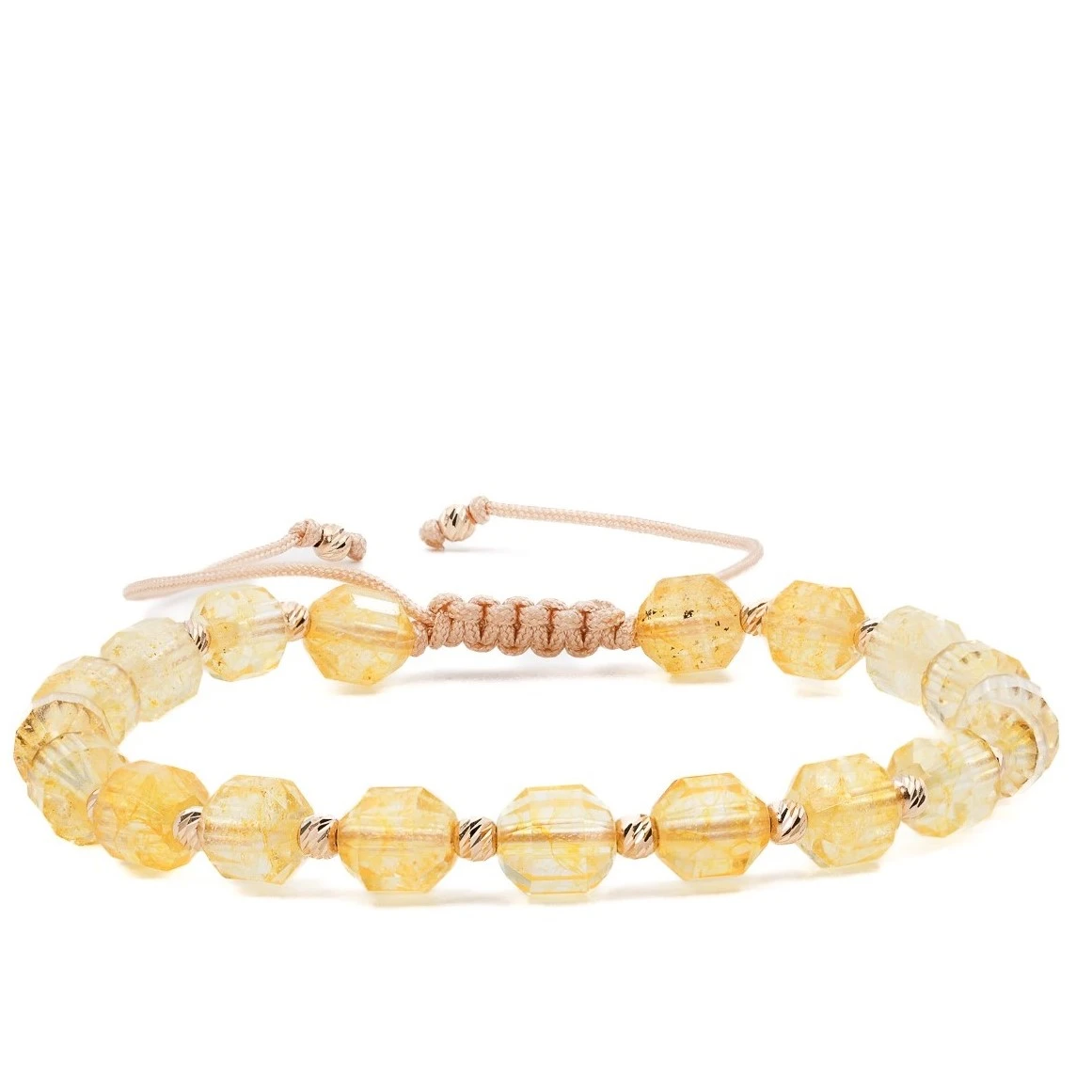 Bratari cu bile de Aur - Bratara cu bile de Aur 14k si Citrin – AU0189