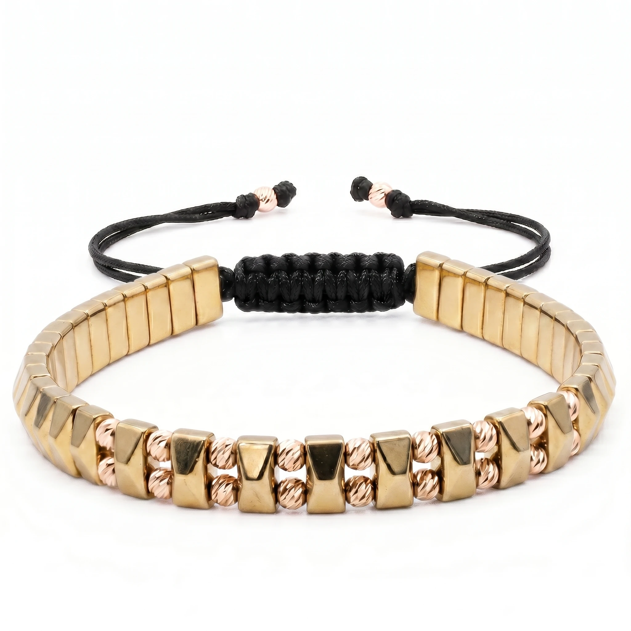 Bijuterii handmade - Bratara cu 20 de bile de Aur 14k si Hematit auriu