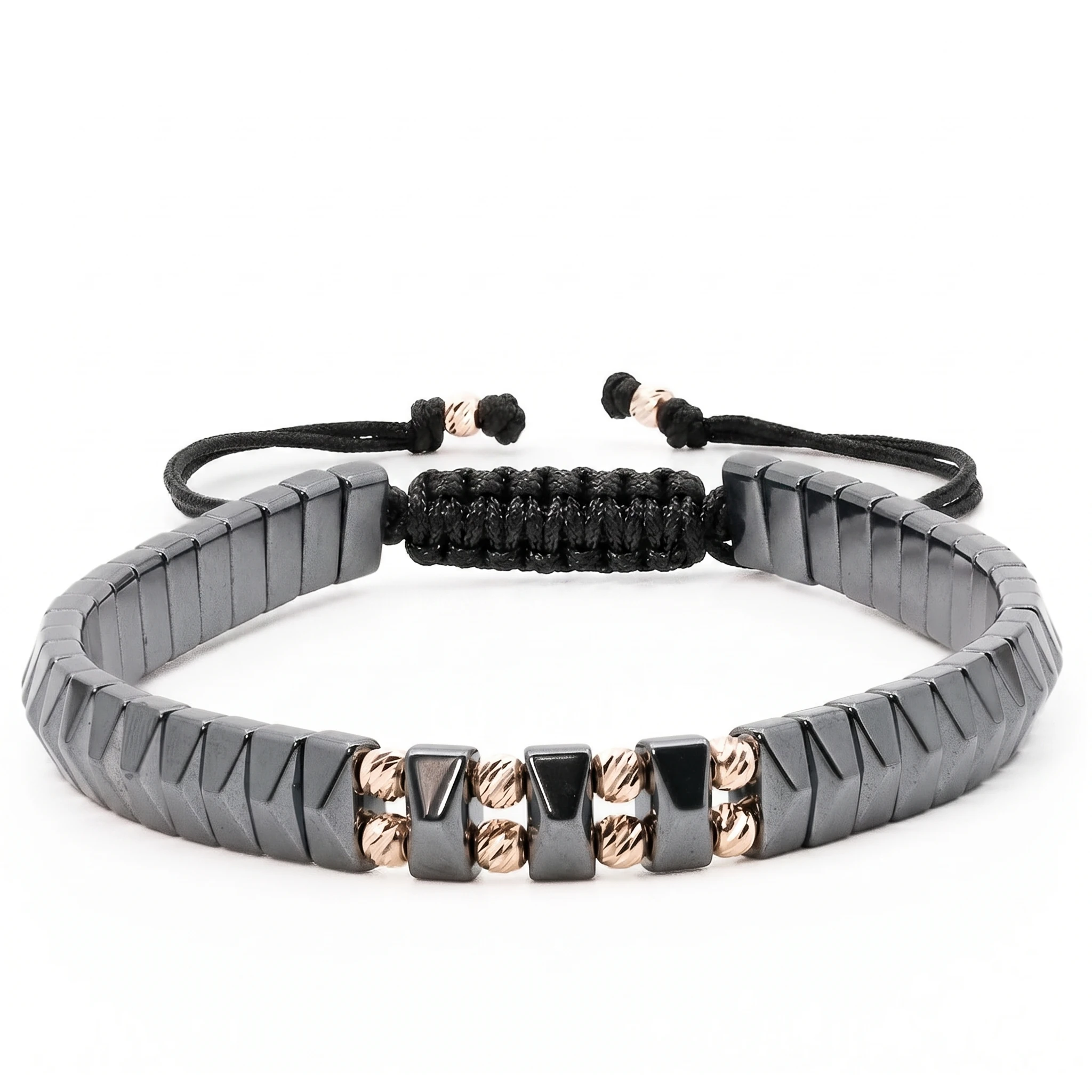Bijuterii handmade - Bratara cu 10 bile de Aur 14k si Hematit dublu