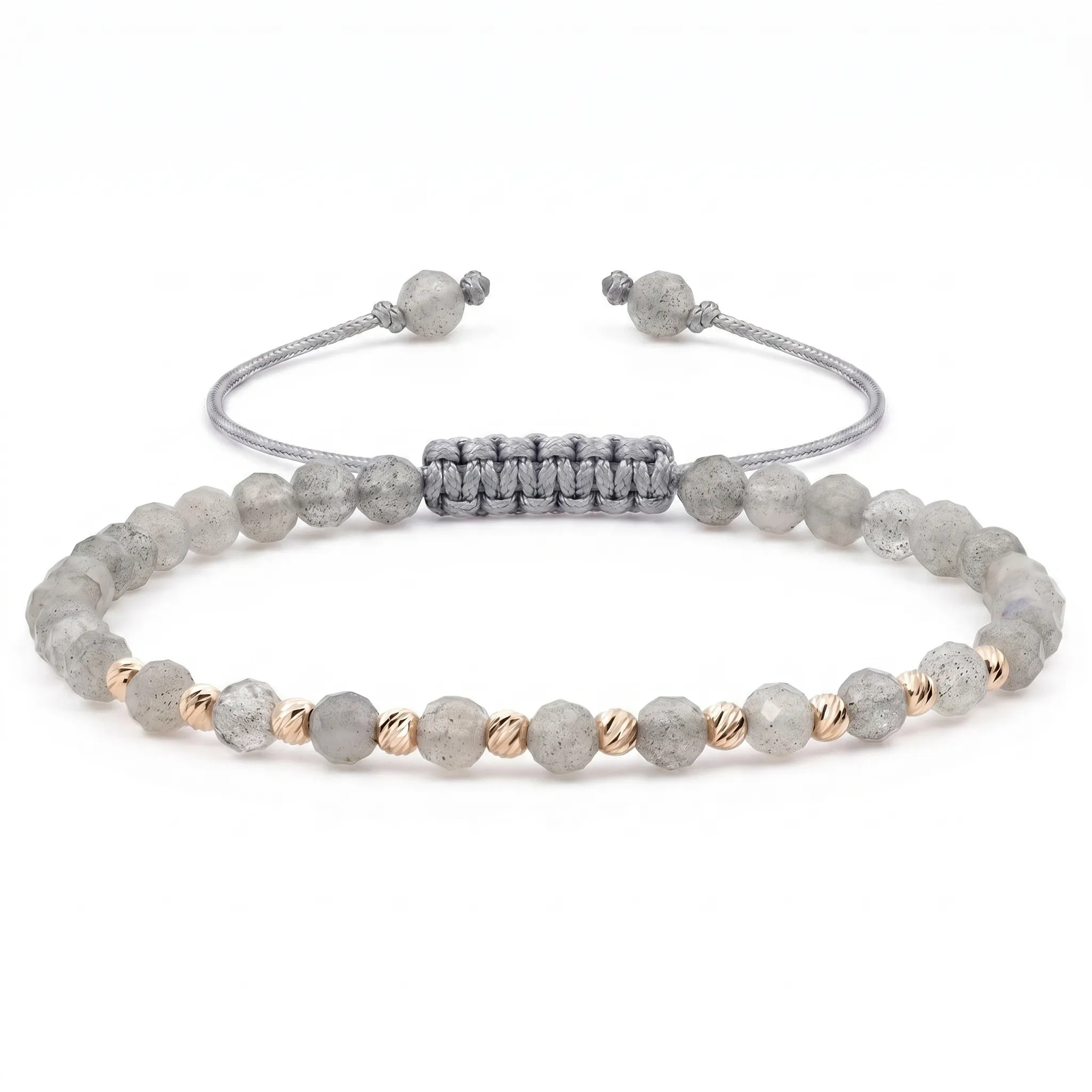 Bijuterii handmade - Bratara cu 10 bile de Aur 14k si Labradorit