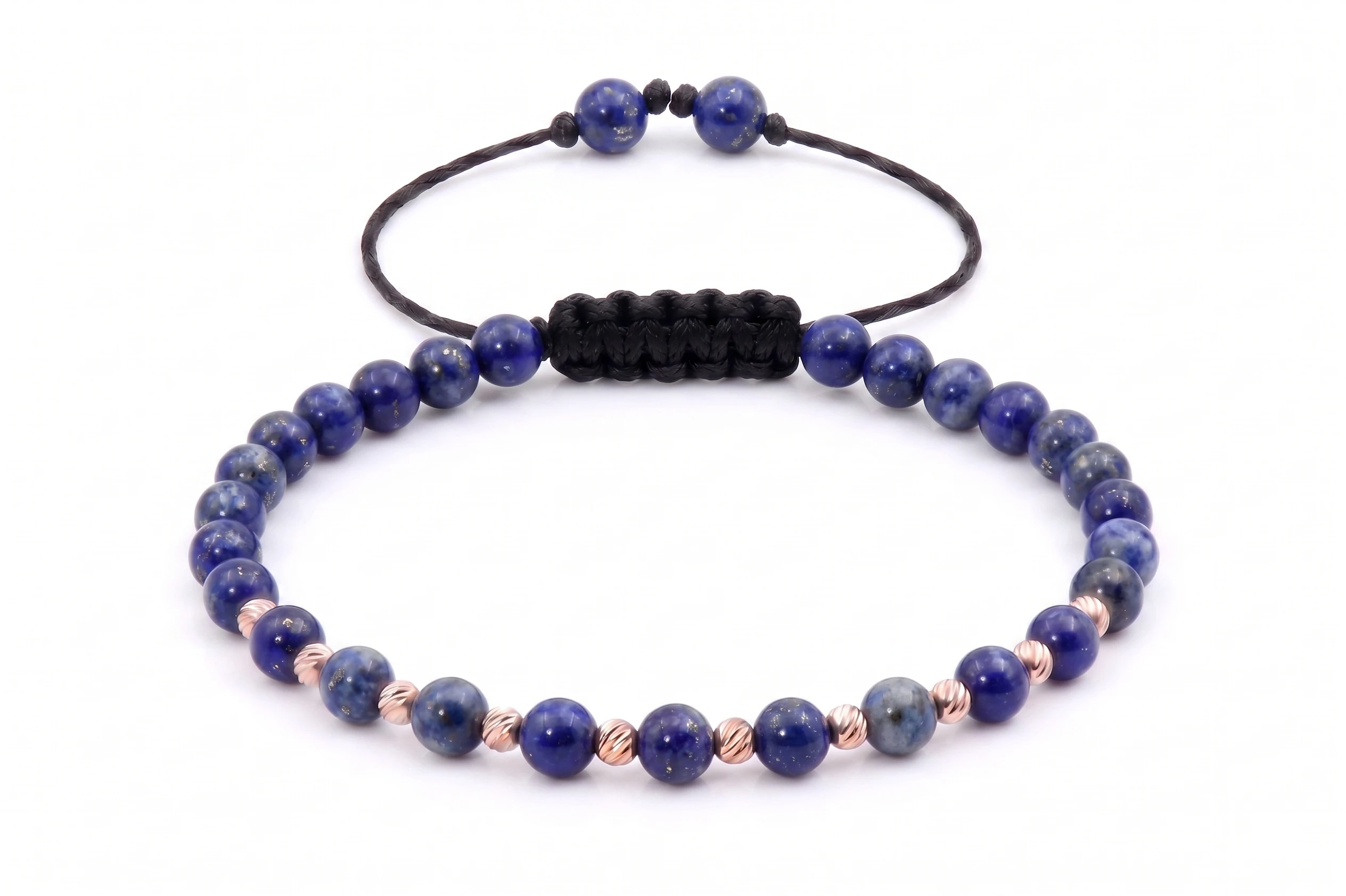 Bratara cu bile de Aur 14k si Lapis-Lazuli [1]