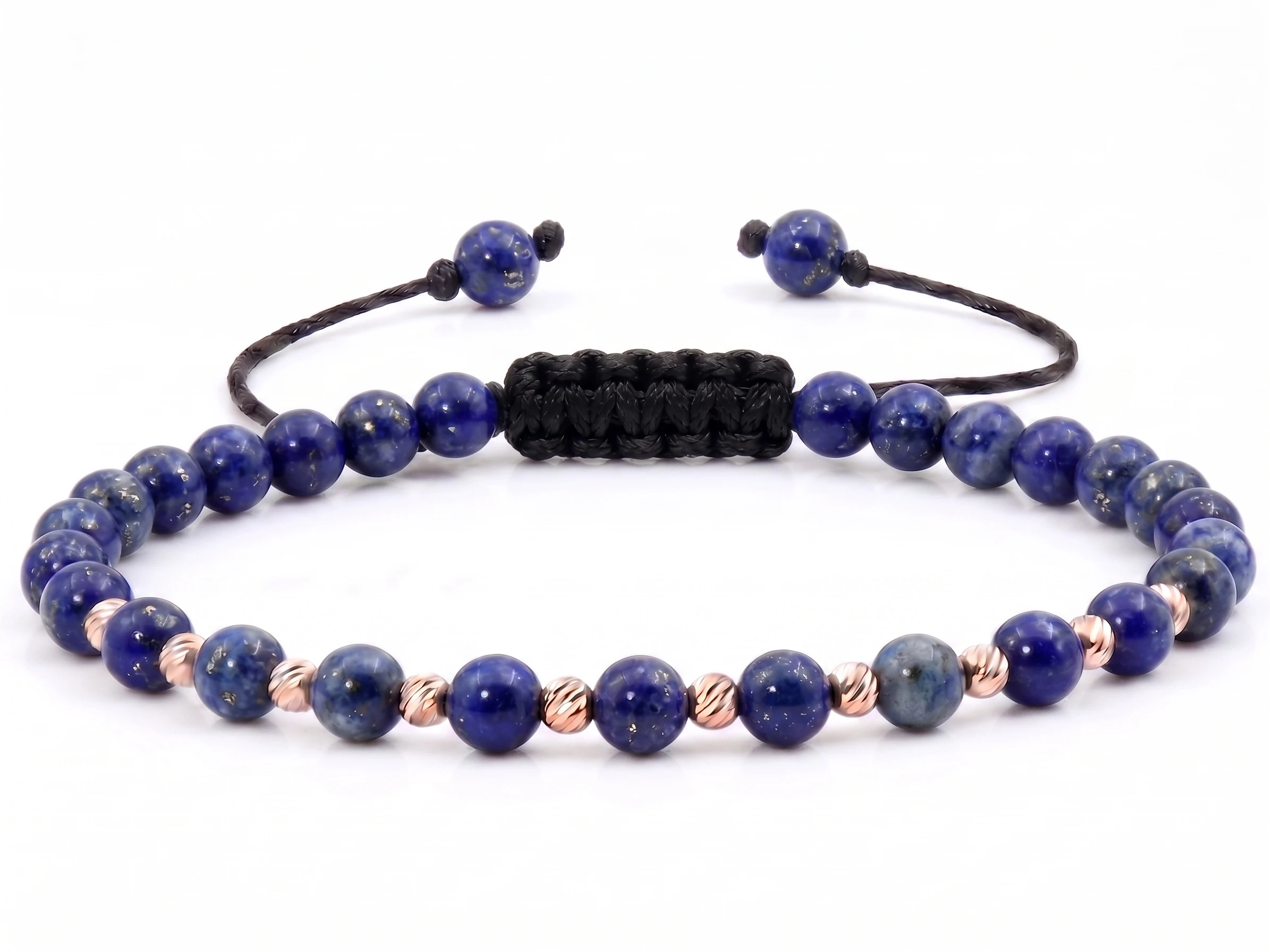 Bijuterii handmade - Bratara cu bile de Aur 14k si Lapis-Lazuli
