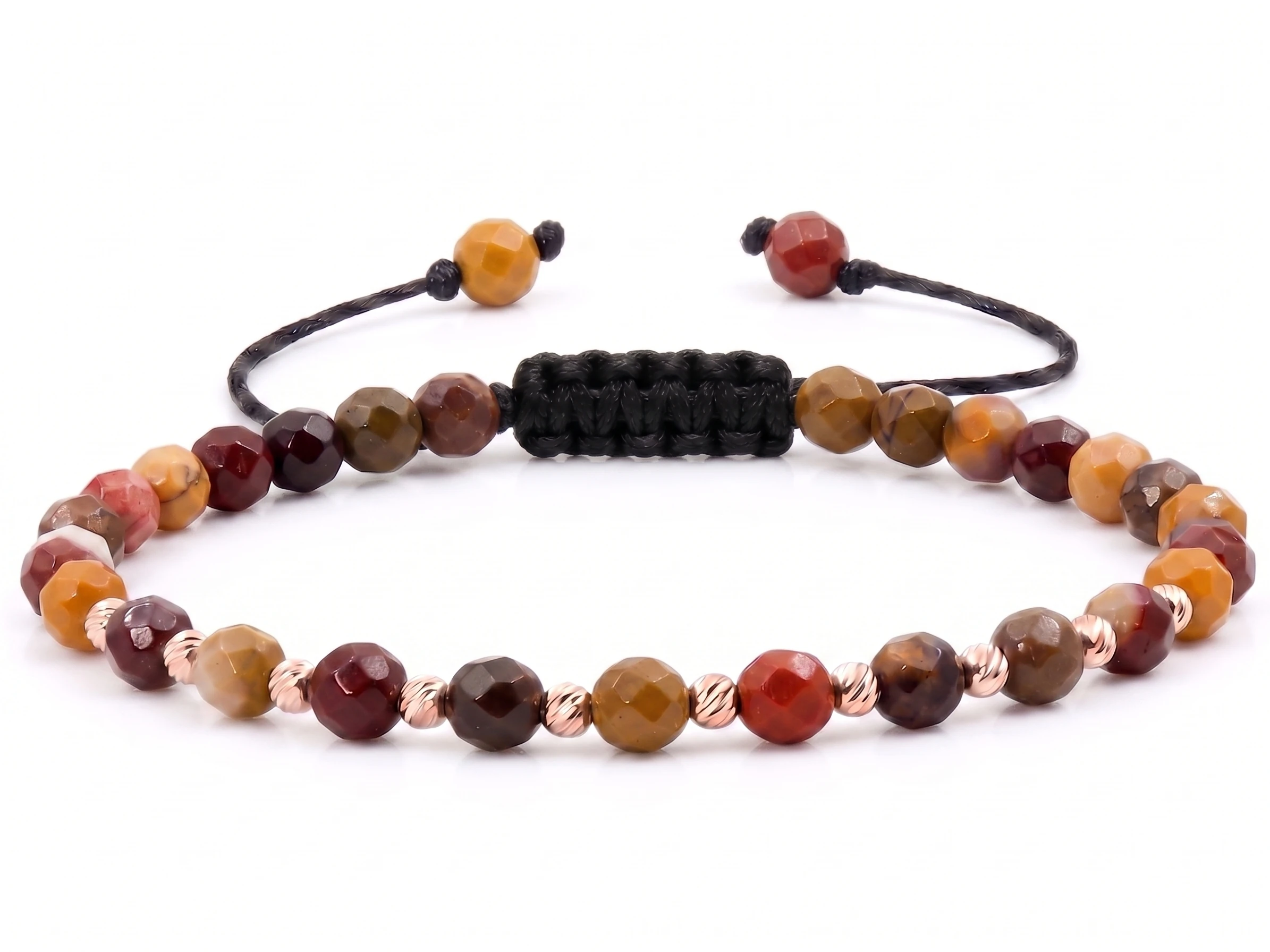 Bijuterii handmade - Bratara cu 10 bile de Aur 14k si Mocait