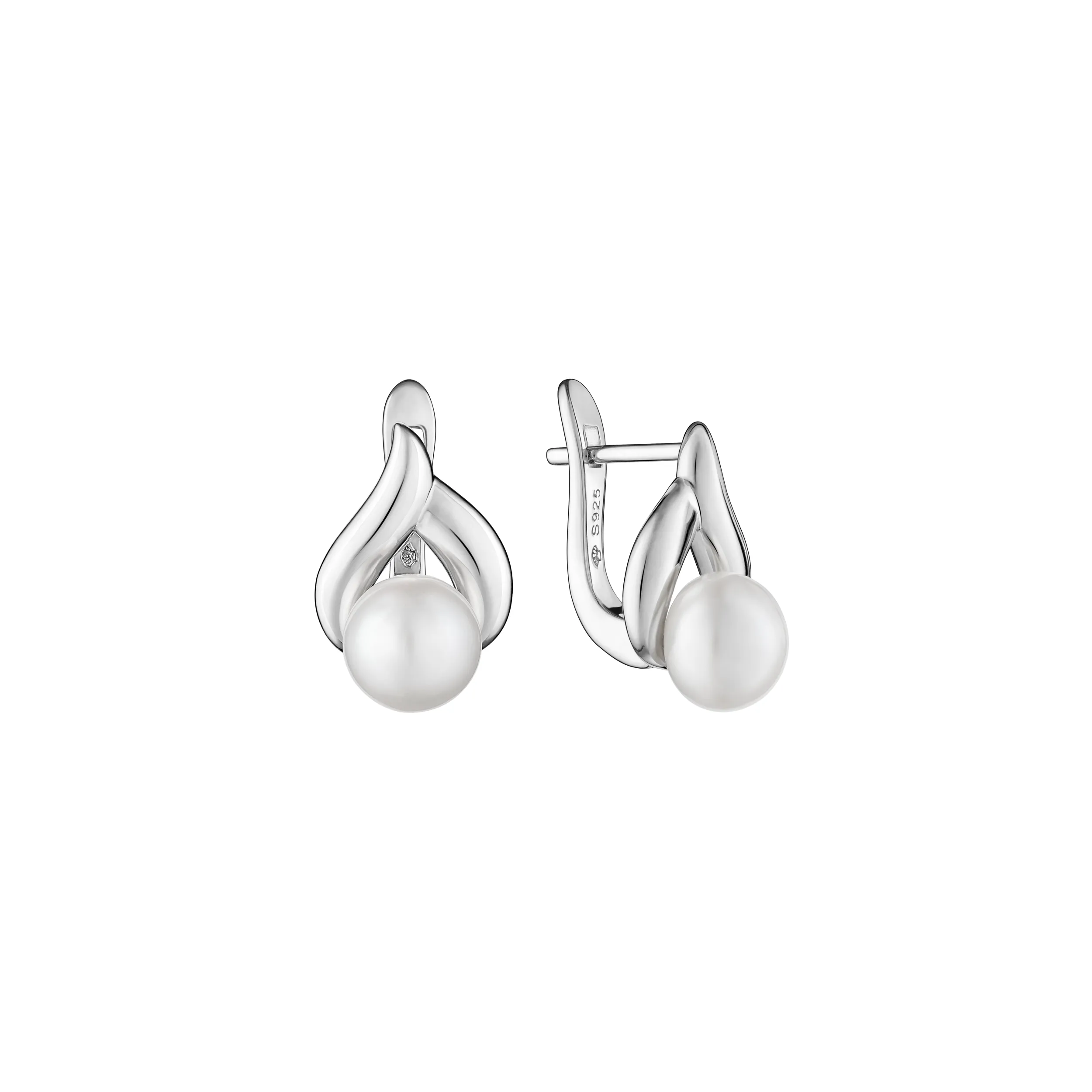 Cercei argint cu perle naturale - Broche