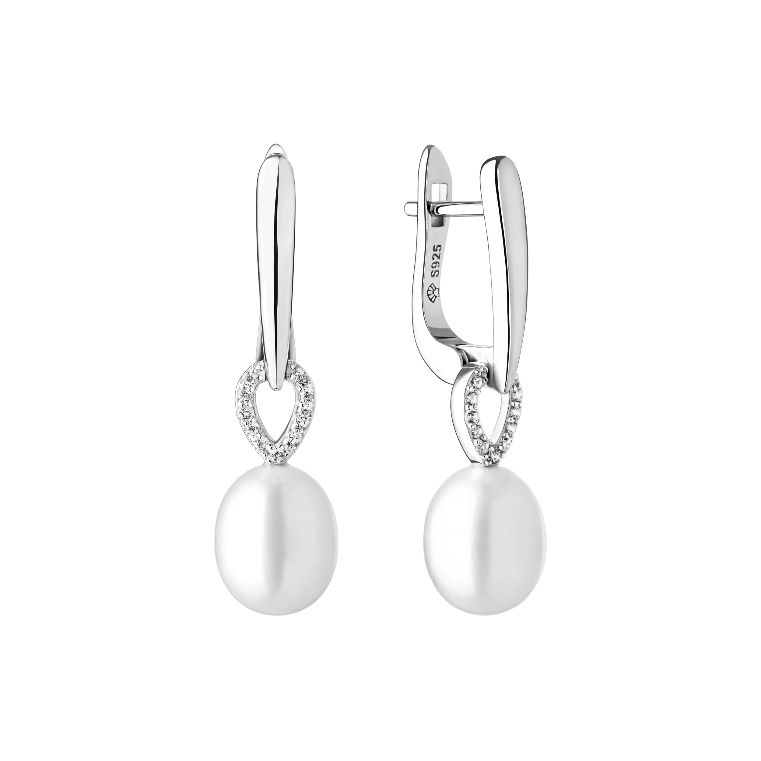 Cercei argint cu perle naturale si zirconia - Charm