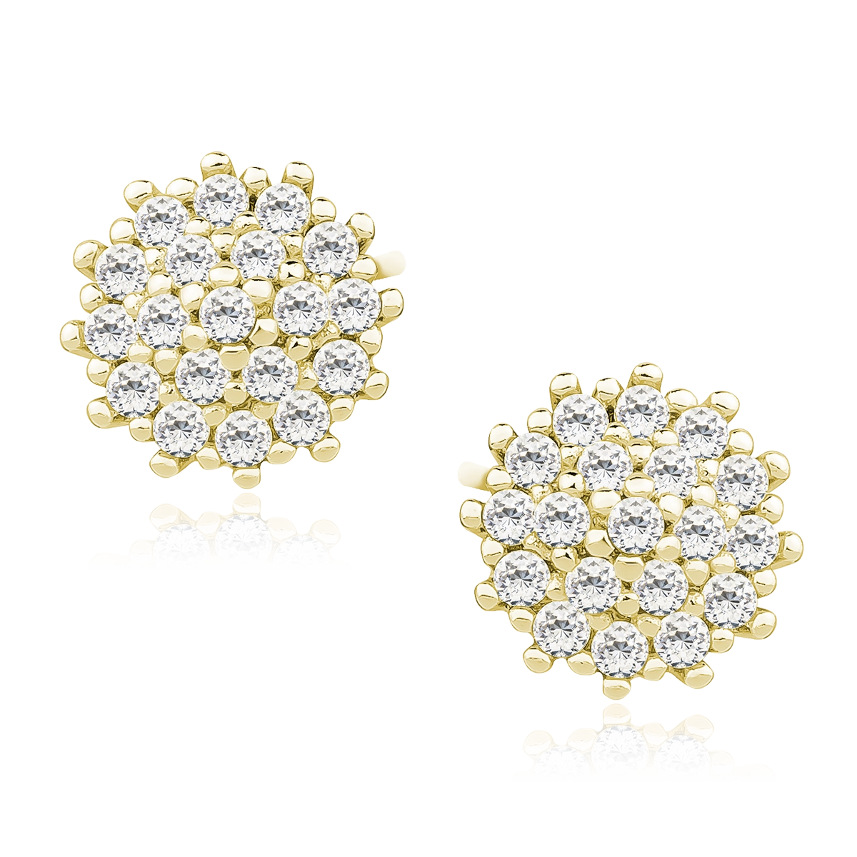 Cercei - Cercei argint cu zirconii - Bouquet