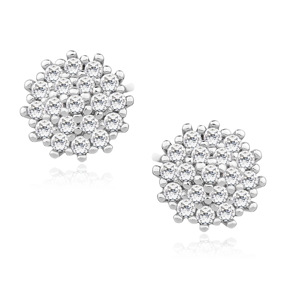 Cercei - Cercei argint cu zirconii - Bouquet
