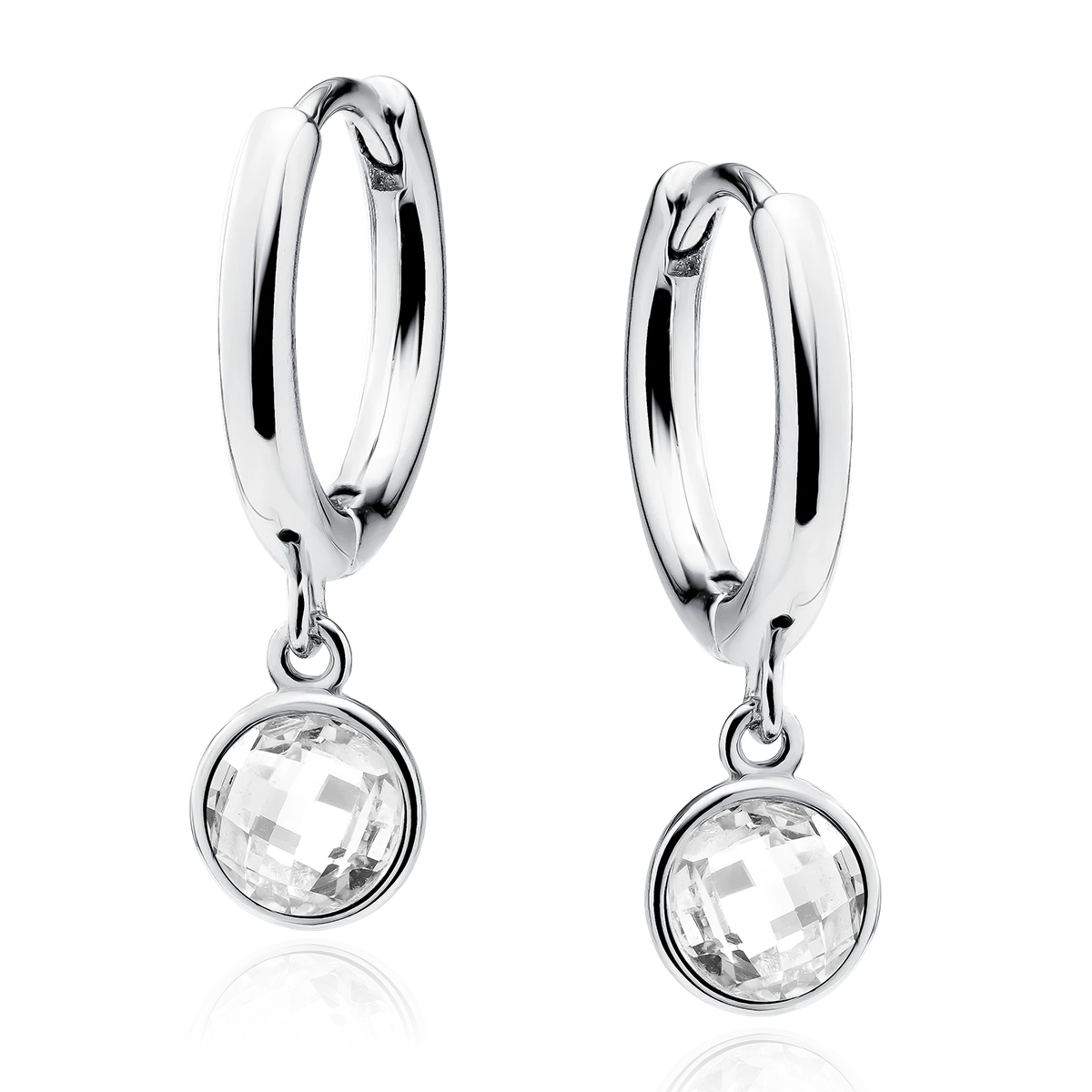 Cercei argint - Cercei argint cu zirconii - Crystal Drop