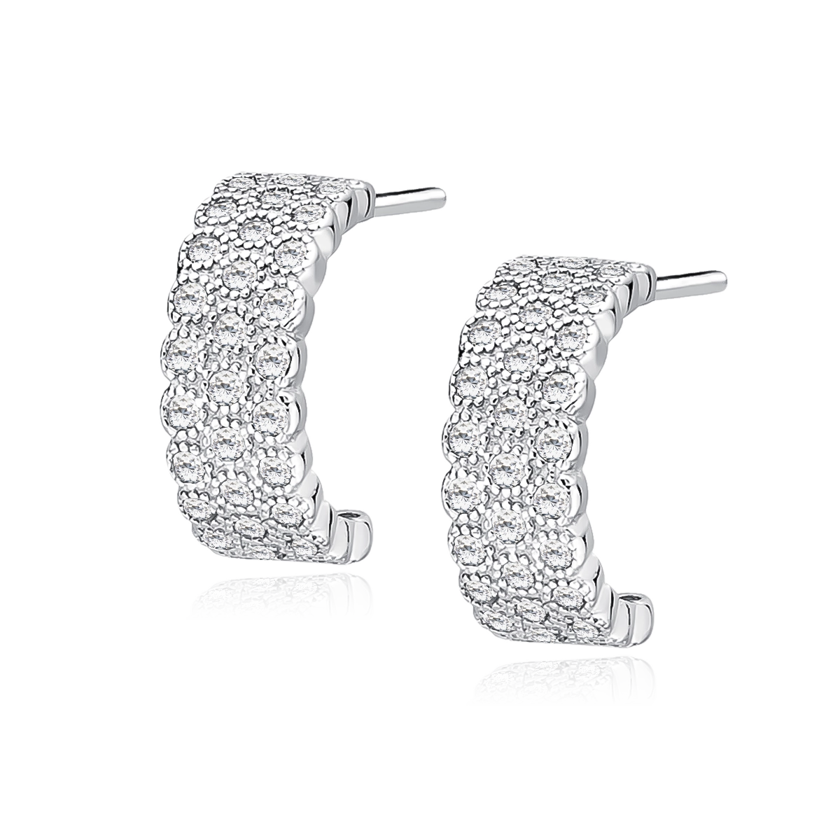 Cercei argint cu zirconii - Dentelle
