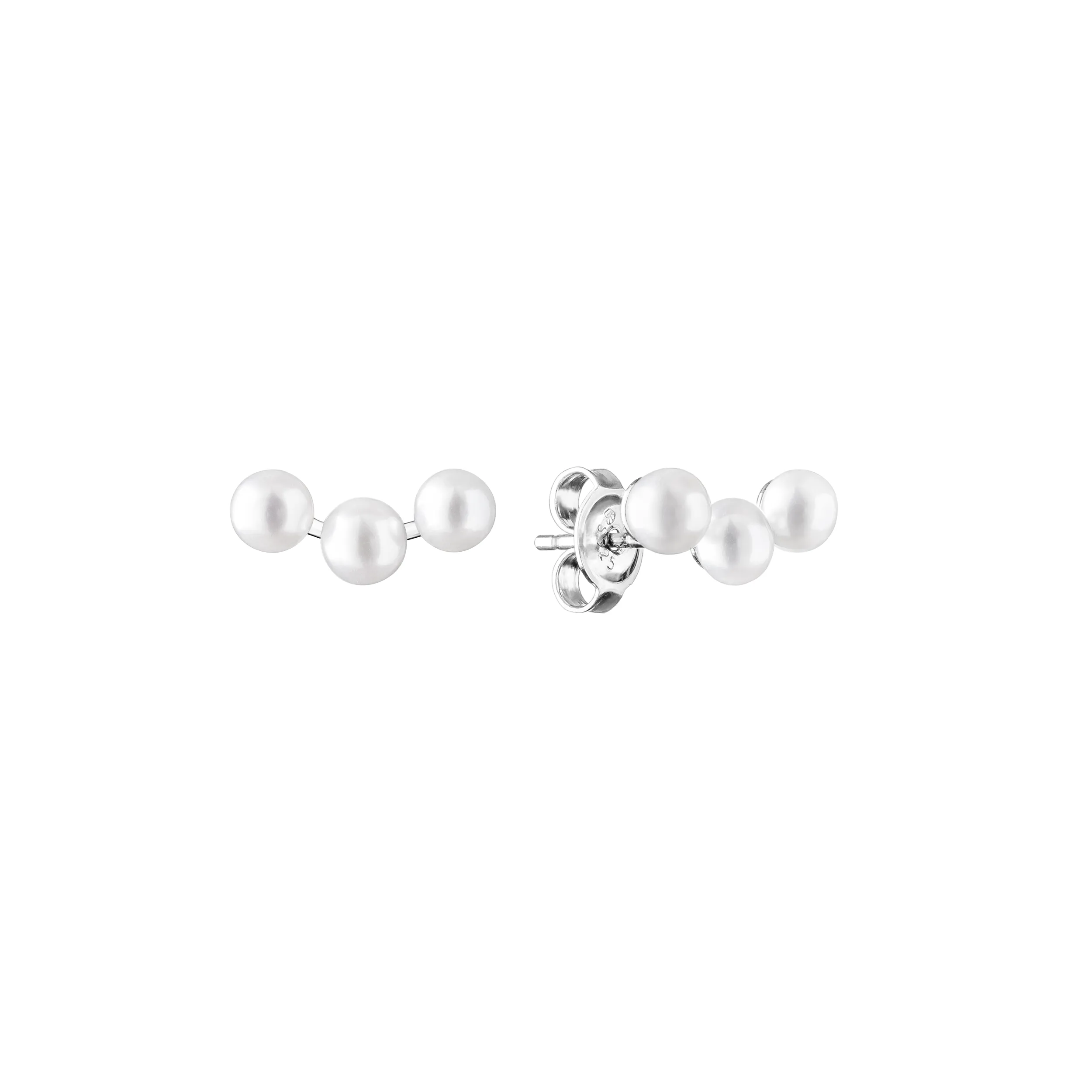 Cercei argint stud cu perle naturale - Montée