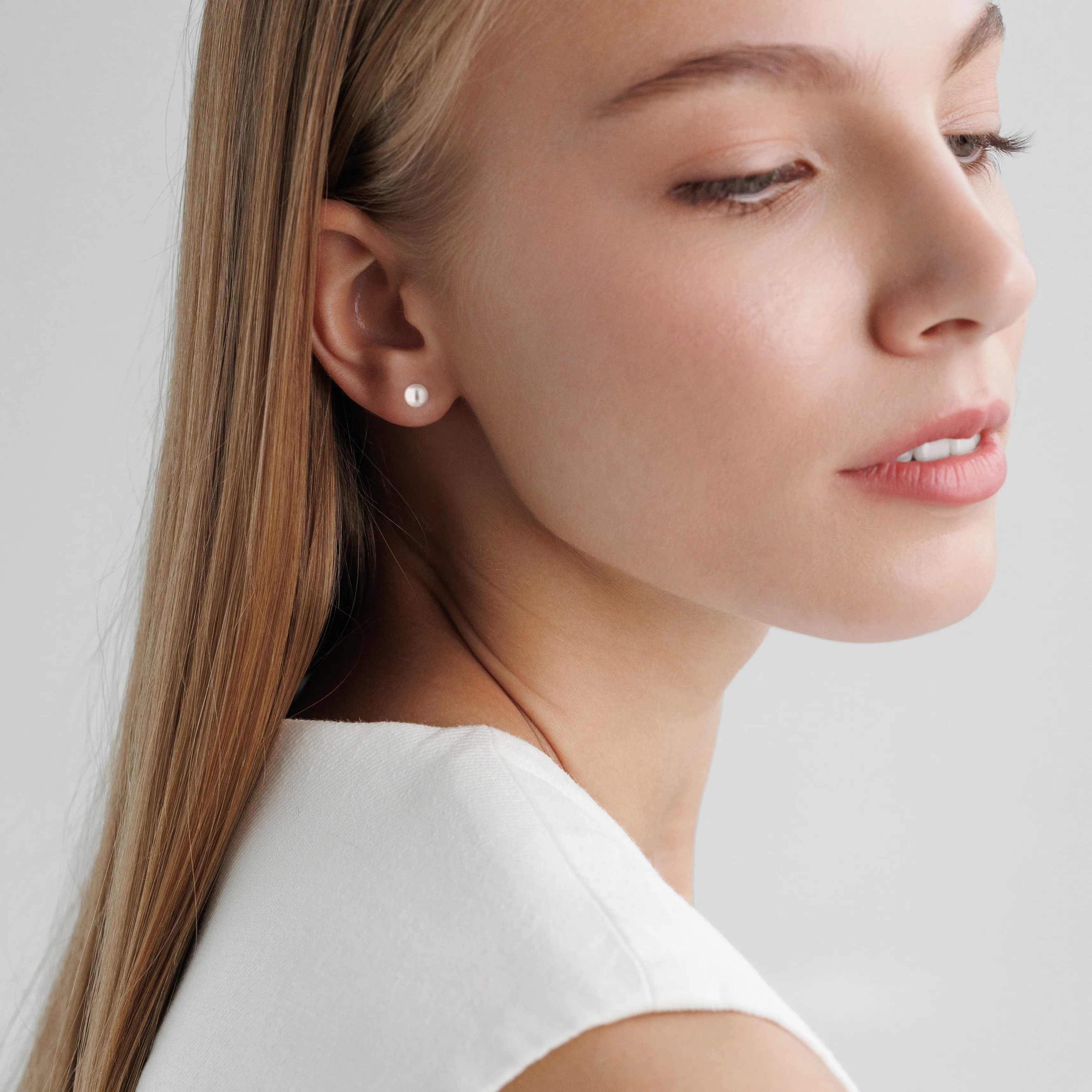 Cercei argint stud cu perle naturale - Pure [1]