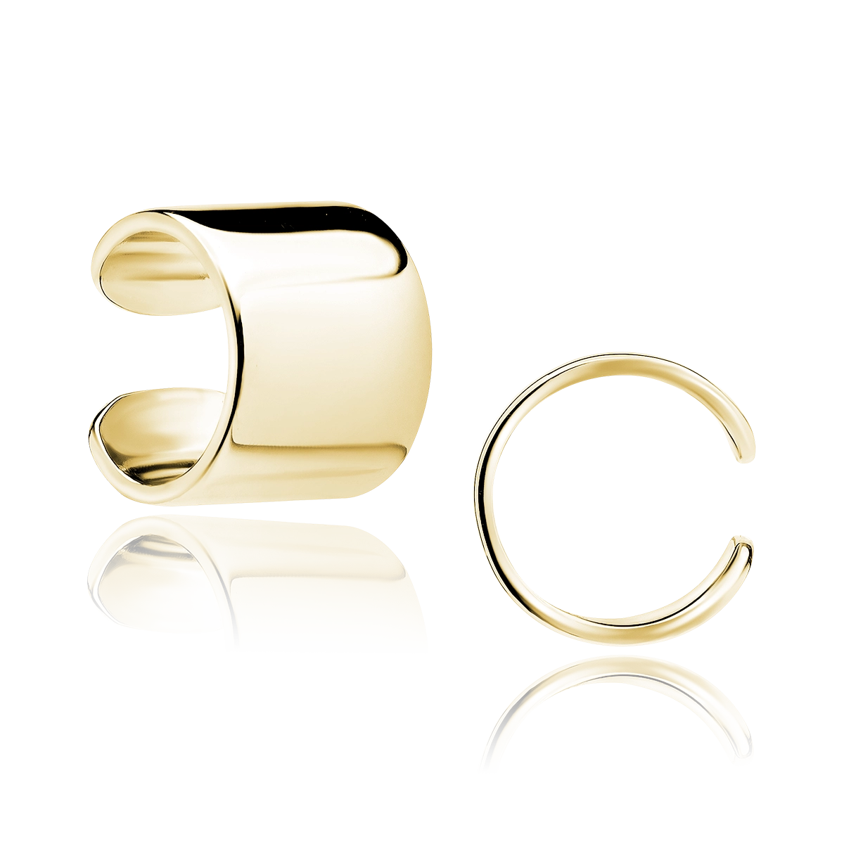 Cercei - Cercel ear cuff din argint placat cu aur - Bold