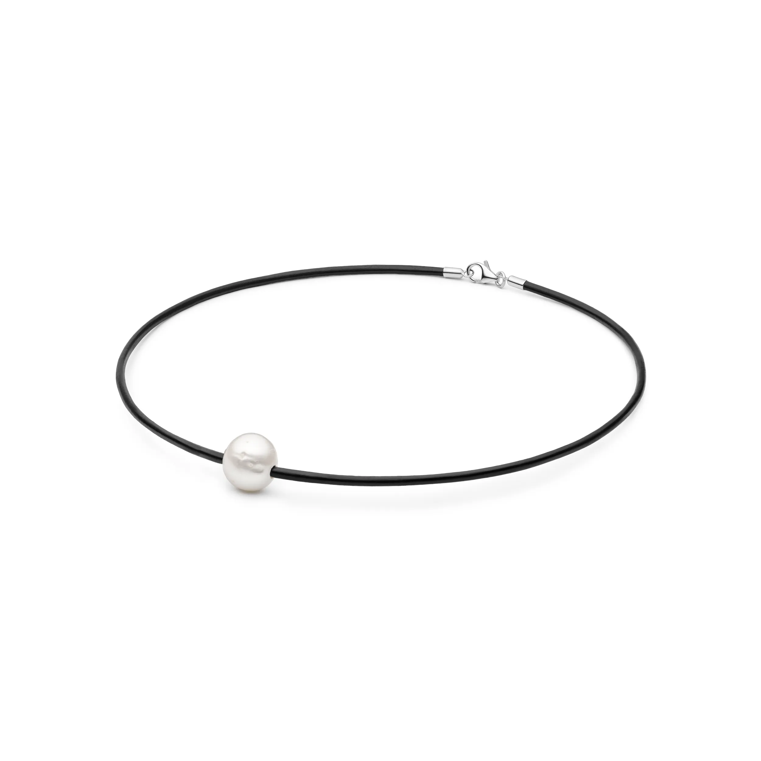 Colier argint choker cu perle naturale - Rebelle
