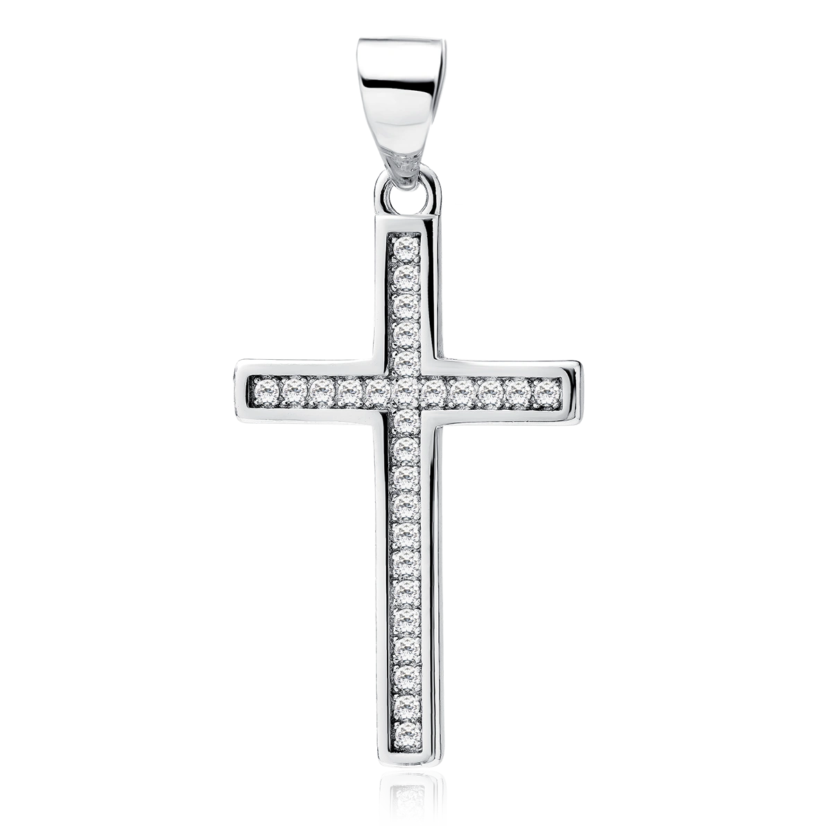 Pandantive argint - Cruciulita argint cu zirconii - Croce di Luce