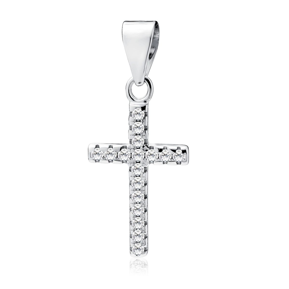 Pandantive argint - Cruciulita argint cu zirconii - Croix