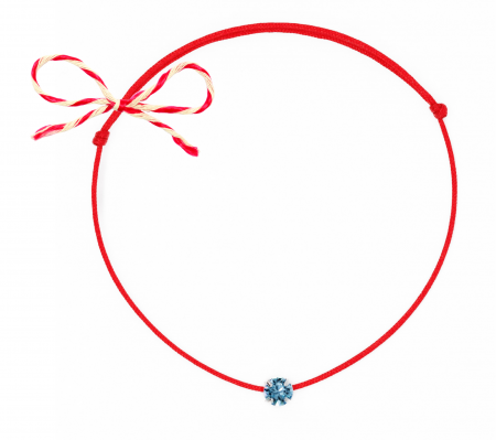 Martisoare - Martisor cu Cristal Swarovski Acvamarin