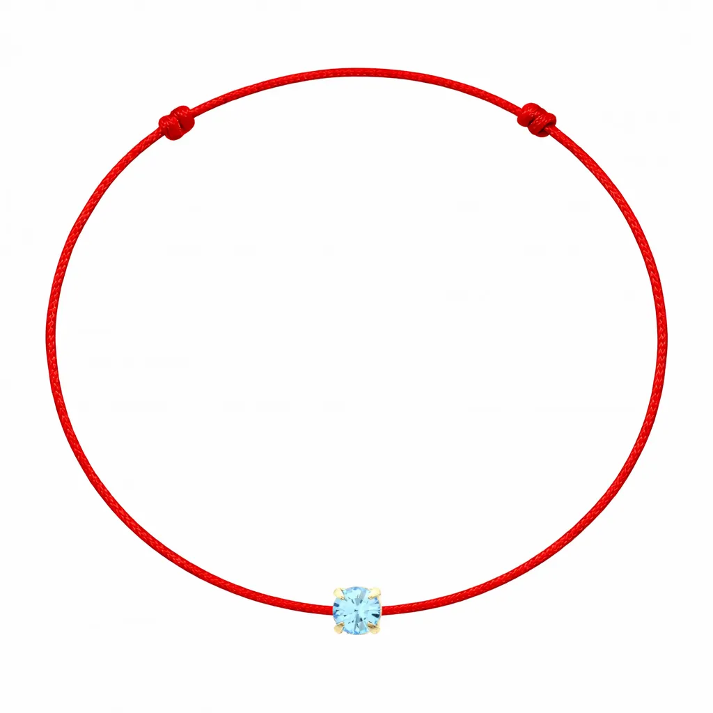 Martisoare - Martisor cu Cristal Preciosa Acvamarin Gold