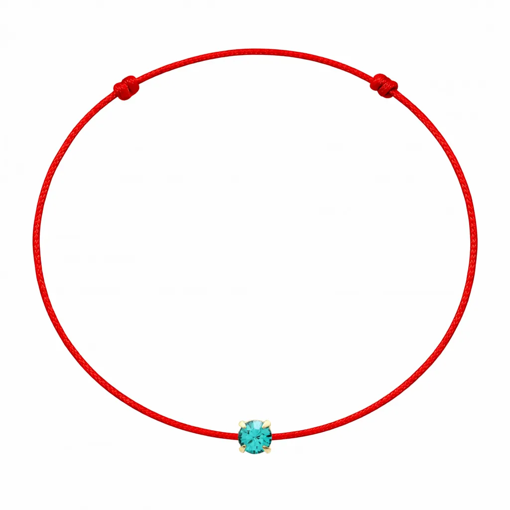 Martisoare - Martisor cu Cristal Preciosa Blue Zircon Gold