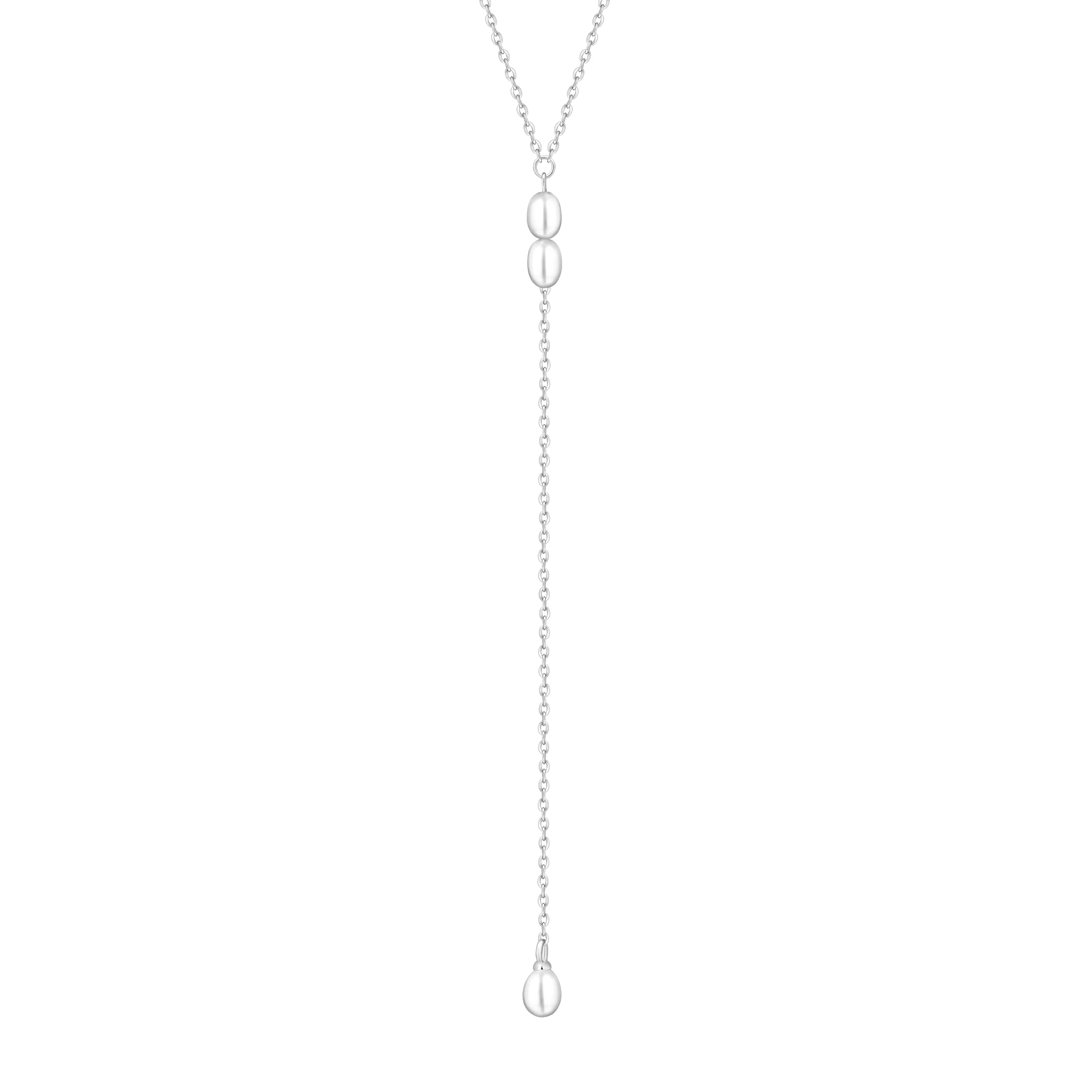 Pandant argint cu perle naturale - Verticale