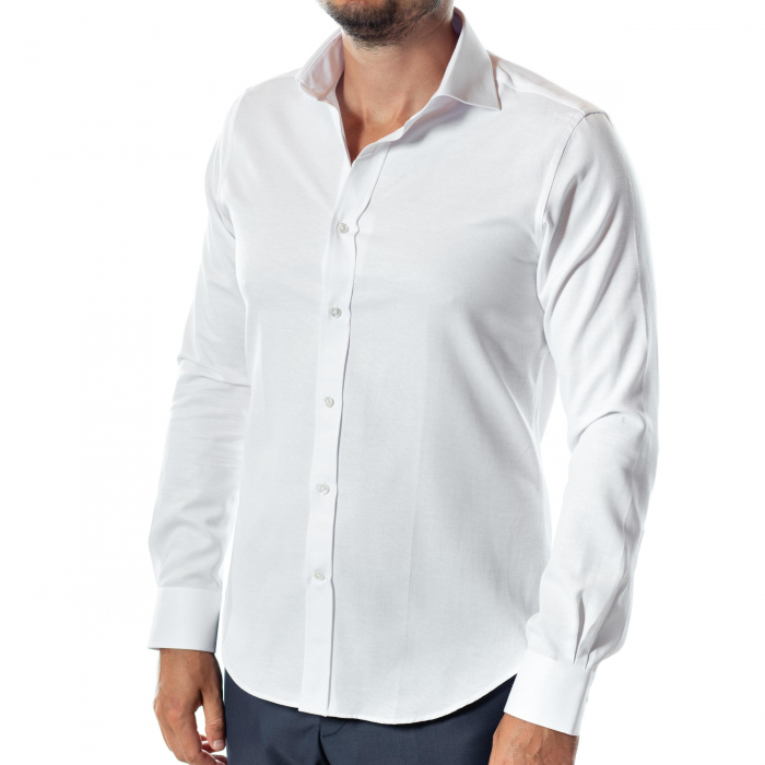 Cămașă Regular Fit albă cu textură - 939 [3]