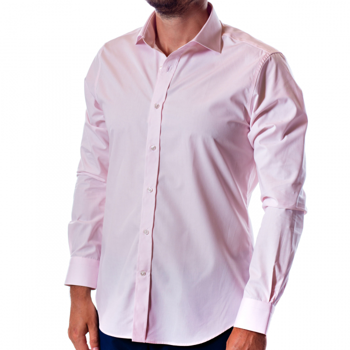 Cămașă Regular Fit roz cu textură - 937 [3]