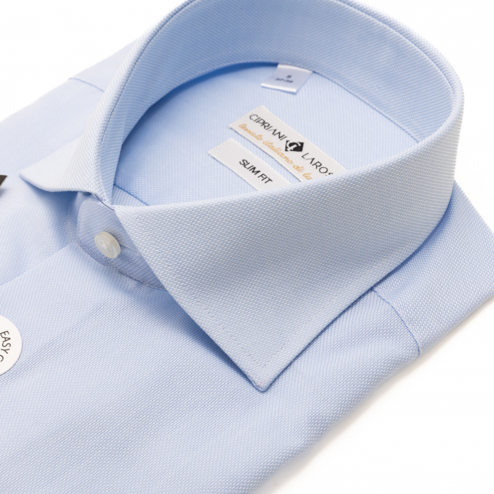 Cămașă Slim Fit albastră cu textură [2]