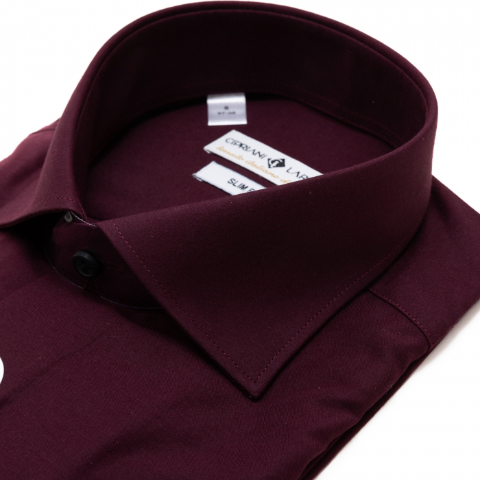 Cămașă Slim Fit vișinie [2]