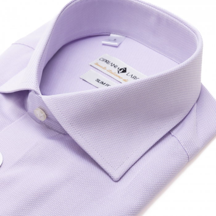 Cămașă Slim Fit mov cu textură [2]