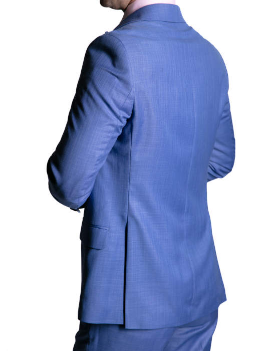 Costum Office Slim Albastru Deschis cu Vestă [3]