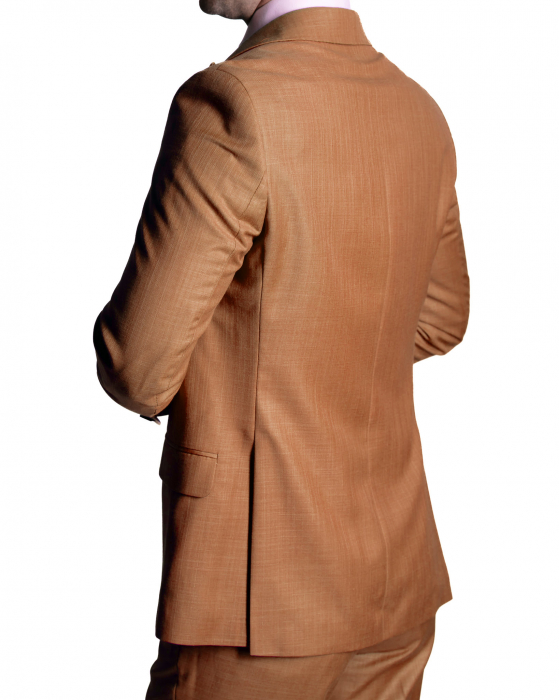 Costum Office Slim Cafeniu cu Vestă [3]