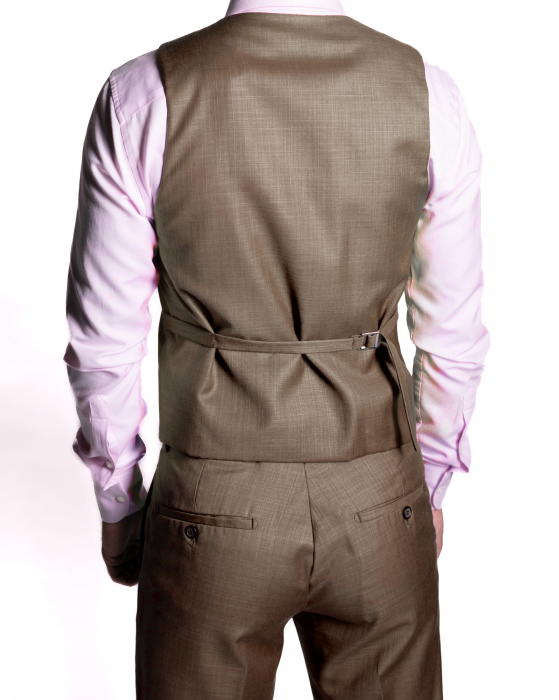 Costum Office Slim Maro cu Vestă [5]