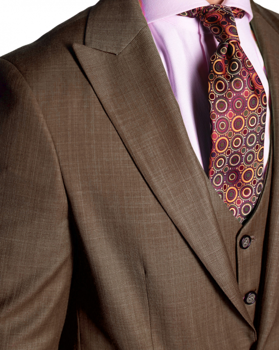 Costum Office Slim Maro cu Vestă [2]