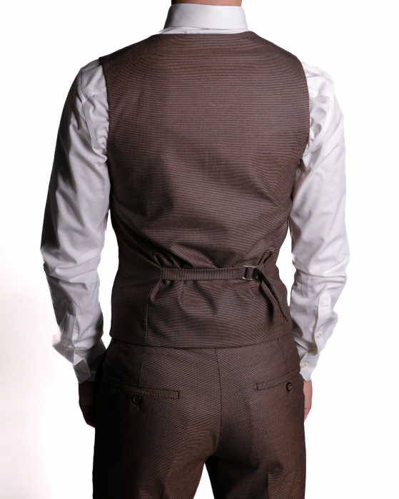 Costum Office Slim Maro cu Vestă [5]