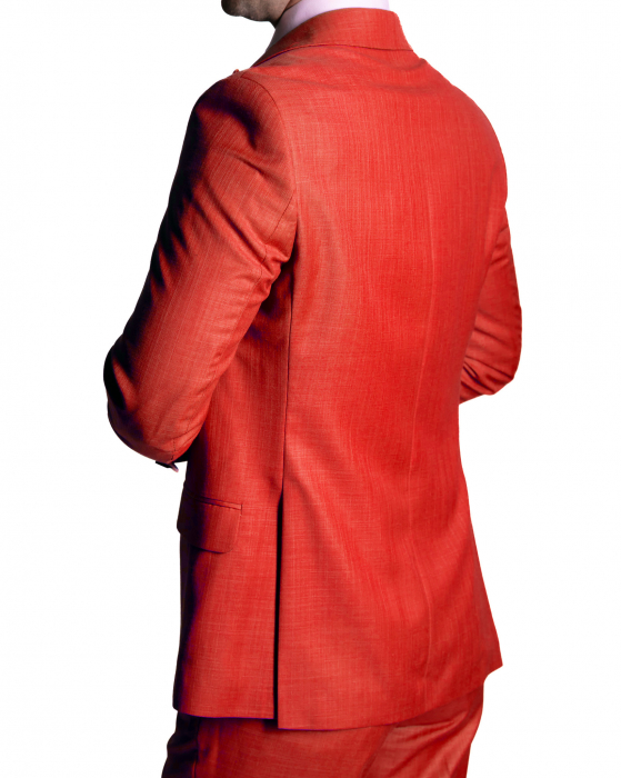 Costum Office Slim Roșu cu Vestă [3]