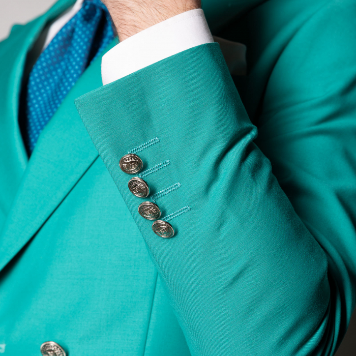 Costum Office Slim Turcoaz [2]