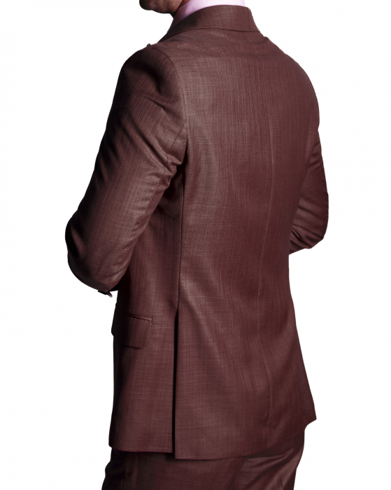 Costum Office Slim Vișiniu cu Vestă [3]