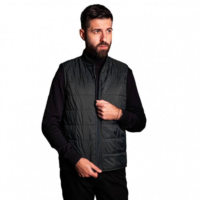 Jachetă neagră cu vestă [3]