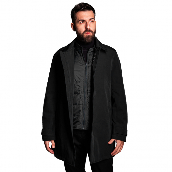 Jachetă neagră cu vestă [2]