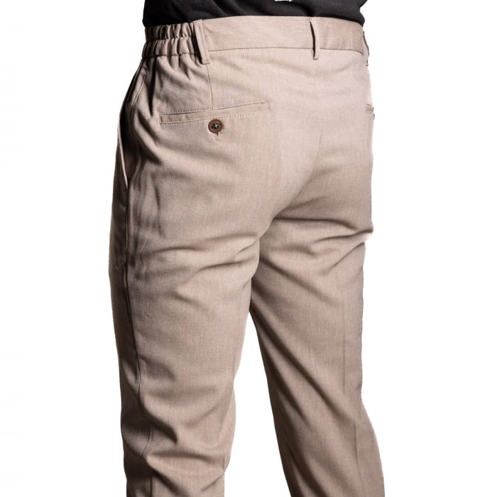 Pantaloni crem, cu șnur [3]