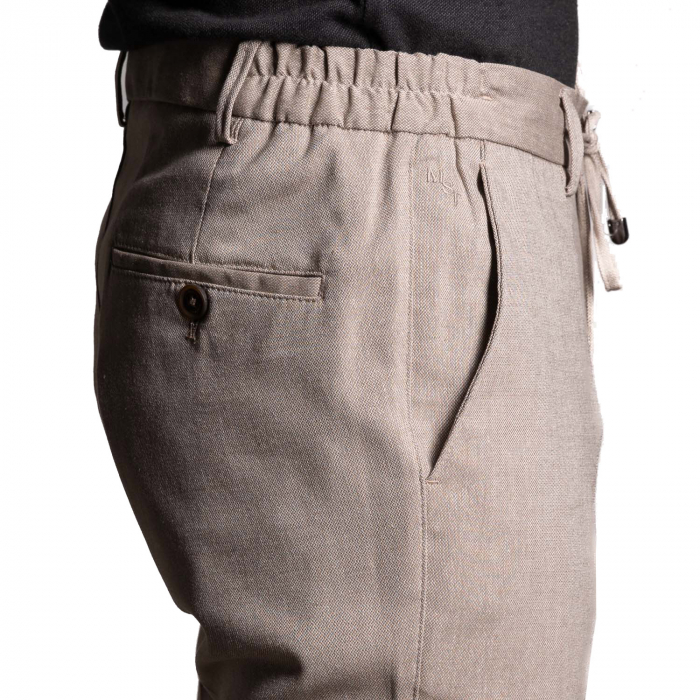 Pantaloni crem, cu șnur [2]