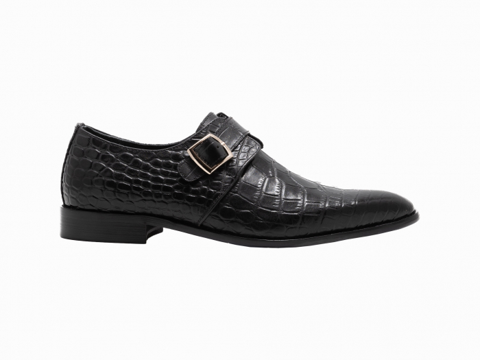 Pantofi Office negru crocodil cu cataramă [2]