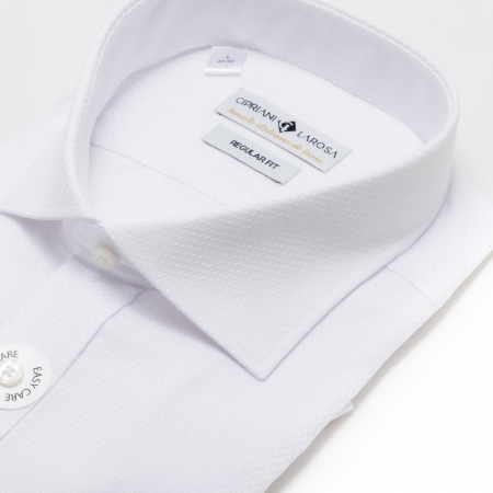 Cămașă Regular Fit albă cu textură - 939 [1]