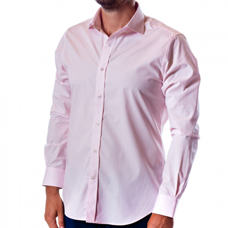 Cămașă Regular Fit roz cu textură - 937 [2]