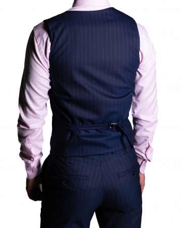 Costum Office Slim Bleumarin cu Vestă [4]