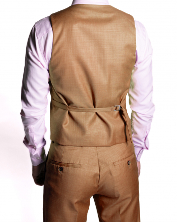 Costum Office Slim Cafeniu cu Vestă [4]