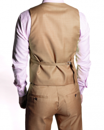 Costum Office Slim Crem cu Vestă [4]